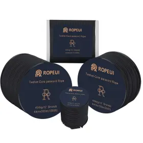 Pr1k Ropeui 1000lb Paracord 5/32 Inch 4mm 12 Strand Nylon Tactical Parachute Cord 100ft̵