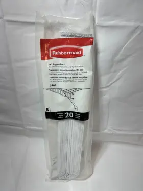 3r03 Rubbermaid New 20 Pack 16 Inch Support Braces For Wire Shelving With Anchors Wht