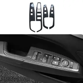 Hyc73c Ruihe 4pc Carbon Fiber Color Automobile Door Window Control Panel Cover Trim Hyc73c Ruihe 4pc Carbon Fiber Color Automobile Door Window Control Panel Cover Trim
