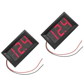 Voltmeter-0.56-r2 Ruiling 737504630777 2-pack Two Wires Mini Led Digital Voltmeter Voltage Meter Dc 4.5v To 30v Volt
