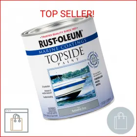 307485973 Rust-oleum 207005 Marine Coatings Topside Paint Quart Battleship Gray