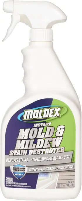 Rust-oleum 395196 Mold And Mildew Surface Stain Cleaner With Bleach 32 Oz Fast Acting Spray For
