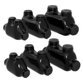 Sh-itc-101-2 Rvboatpat 6 Pack 2 Port Inline Splice Connector Aluminum Wire Connectors Slotted Allen Hex