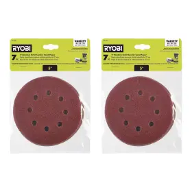 Ryobi 313083598594 14-piece 5 Inch Random Orbit Sand Paper Assortment Set - 80 120 And 220 Grit