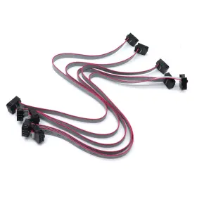 S Sydien 745679812003 5pcs Ribbon Cable With Black 2.54mm Fc 6 Pins F/f Idc Connector Flat