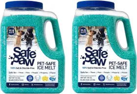 42818 Safe Paw Pet Ice Melt 100% Salt And Chloride Free With 8 Pound 2 Pack