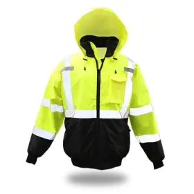 3nr4001l Safety Works Inc Lg Yel Bomber Jacket -3nr4001l
