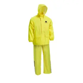 Jd44510 Safety Works Jd44510/l John Deere 2-pc. Rain Suit Yellow Polyester L -