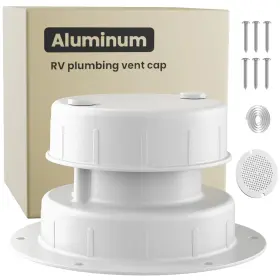 Cap-01 Safoner Aluminum Rv Roof Sewer Plumbing Vent Cap Kit- Metal Replacement For