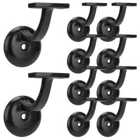 Bk-6p Sankins Handrail Stair Bracket 6 Pcs Black Zinc Alloy Banister Brackets Railing Br