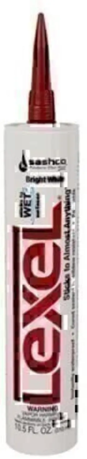 13030 Sashco 54354 Sealants White Lexel Adhesive Caulk 10.5-ounce