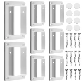 Cha-sasylvia-3128 Sasylvia 8 Pack 2 Inch X 3.5 White Vinyl Fence Brackets Slotted Handrail Bracket Kit Wit