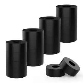 Thickru-washers-1-16p Satuy 16 Pcs Multi Purpose Rubber Spacers 1 Od X 3/8 Id Inch Black