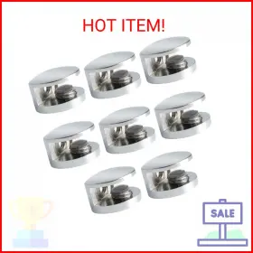 Sayayo 744110470598 Glass Shelf Brackets Clamp Railing For 5-8 Mm Wood/glass 8p