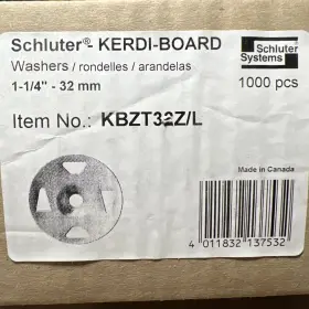 Kbzt32z Schluter Kbzt32z/l Kerdi-board-zt Galvanized Steel Washers - 1.25/32mm Qty 1 000