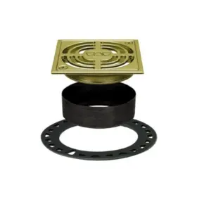 Kd4grkamgb Schluter Kerdi-drain - Grate Kit 4 Inch Brushed Brass Flange Sold Separately