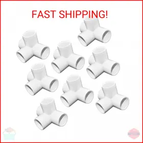 H-pvcfitting-1-2-4way-8 Sdtc Tech 1/2 Inch 4 Way Pvc Fitting Furniture Grade Pipe Elbow Connector For Diy Pv