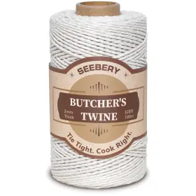 Sbr211-2 Seebery 328ft Butchers Twine 100% Natural Cotton Kitchen String Oven Safe For T