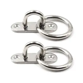 Menkou16 Seeraphee 304 Stainless Steel Eye Pad Plate Anchor Mount With Ring 5/16 Inch 8mm Great For