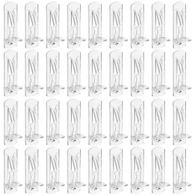 Dx23920-561 Seimneire 36 Pcs Plastic Locking Shelf Pins 7.9mm X 3/4 Inch Transparent