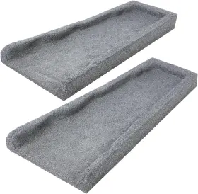 Rdsb382 Sekcen 2 Pack Rubber Downspout Splash Block Rain Gutter Down Spout Drain Trays Gray