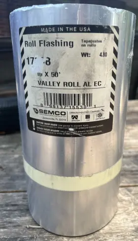 Semco 099137155301 Aluminum Roll Flashing Silver 10in H X 50ft L Valley Al Ec Made Usa