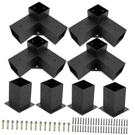 Semoprus 786194808867 Pergola Brackets Kit 4x4 Actual 3.5x3.5ftft With 3-way