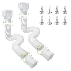 Senjunsafe 718653853835 2pack Gutter Downspout Expansion Flexible Extension