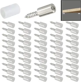 Senylanhxy051601 Senylanhxy 50pcs Self-tapping Screws For Cabinets - Non-slip Sleeve Shelf Pins Laminate Fi