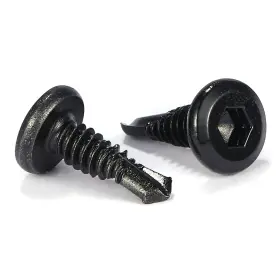 Sg Tzh 724978580943 #12 X 5/8 Inch Sheet Metal Screws - 100pcs 410 Stainless Black