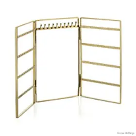 38-aa-006go Shiraleah Wallace Jewelry Rack - Stainless Steel Gold