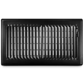 Shoemaker Manufacturing 884881887741 6x12 Floor Register Black Heavy Duty Metal Vent Cover Fo