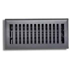 Fr03-412-1001 Sierra Grates 4 Inch X 12 Contemporary Design Steel Floor Register In Granite Grey Finish - V