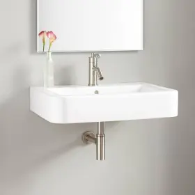 1123-001-0326 Signature Hardware Scala Pro Vessel Sink - 650 500 Single Faucet Hole White