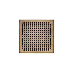 327153 Signature Hardware Mission Brass Wall Register - 12 Inch X12 13-1/2 X13-1/2