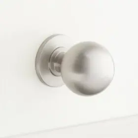 444217 Signature Hardware 1-1/4 Inch Rodino Solid Brass Round Cabinet Knob Satin