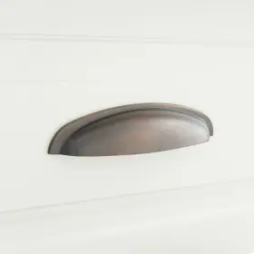 444230 Signature Hardware Edvard Solid Brass Curved Cup Pull Oil Rubbed Bronze