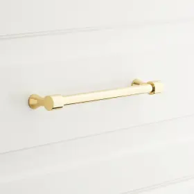 479482 Signature Hardware 3 3/4 Solid Brass Cabinet Pull Polished