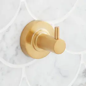 483946 Signature Hardware Lexia Single Robe Hook - Brushed Gold
