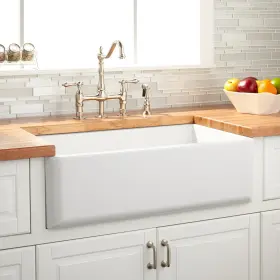 5130-wh Signature Hardware 838 X 460 254 33 Inch 18 10 Solid - Reversible Flat Face/curved End/bottom