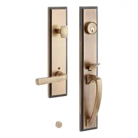 Signature Hardware 552079ab Deadbolt 2-3/4 Inch Latch Set - Includes Strike Plate Face Dust Box