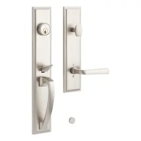 Signature Hardware 552085sn Mng-extr-5002- Brass Entry Door Set - No Backset Left Hand Satin Nickel