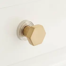 Eh5341.11 Signature Hardware Eh5341.11/4.sbs-base02.pnl Khoit Solid Brass Cabinet Knob