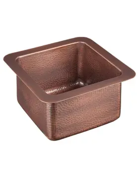 F-bs-151-md Signature Hardware 15 Inch X 8 Merrick Copper Drop-in/undermount Bar Sink Hammered