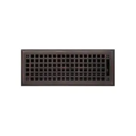 Hv-1015-410-shorb Signature Hardware Floor Register - Geometrical Square 4 Inch X 10 Oil Rubbed
