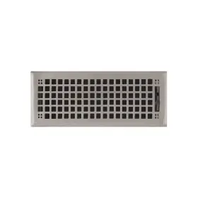 Hv-1015-412-bn Signature Hardware Mission Brass Floor Register - Brushed Nickel 4 Inch X 12 5-1/8 13-1/4