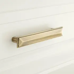 Mng-303-6-sn Signature Hardware 6 Inch Bresnick Solid Brass Cabinet Pull - Brushed Nickel