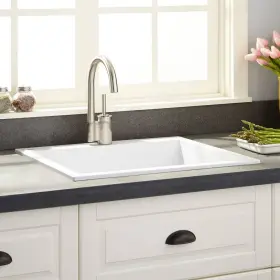 Composite-22-1 Signature Hardware On5610-58ug-u Single Bowl Drop-in Sink-granite Composite-22-1/16 Inch X19-7/8 X7-7/8 -no Overflow