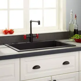 Composite-29-15 Signature Hardware On7610-70ug-u Single Bowl Drop-in Sink-granite Composite-29-15/16 Inch X19-7/8 X7-7/8 -no Overflow