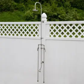 Os-9287 Signature Hardware Exposed Wall Mount Stainless Steel Outdoorshower Unit.6 Inch Ball